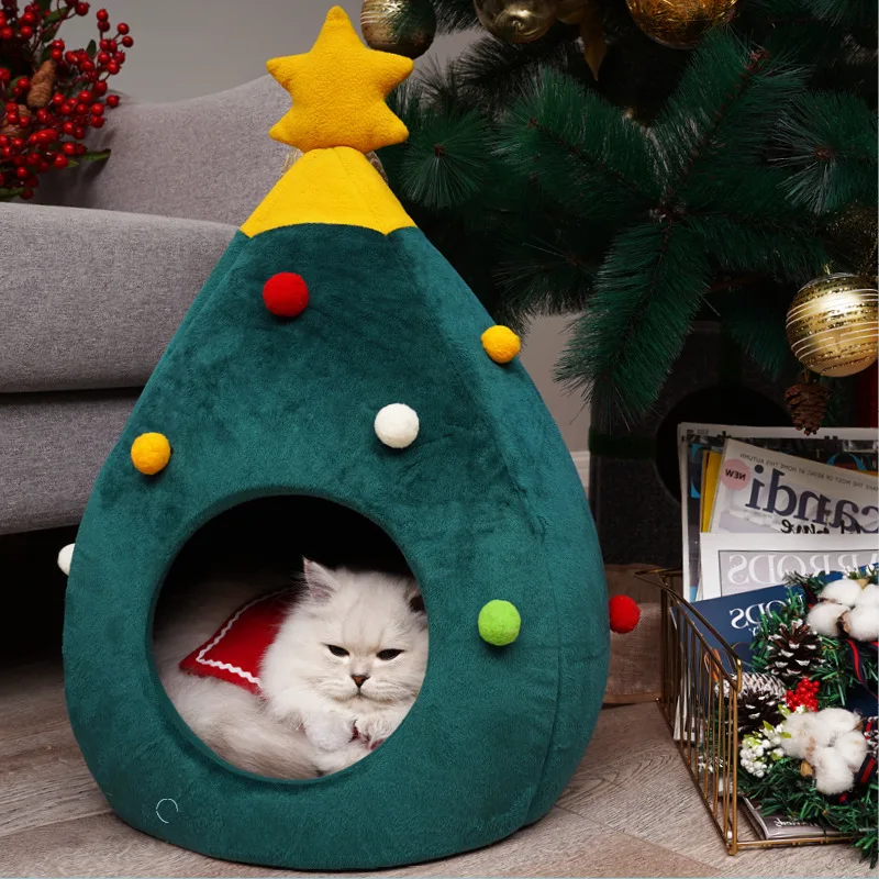 CozyTree™ — Camita Árbol de Navidad para Gatos