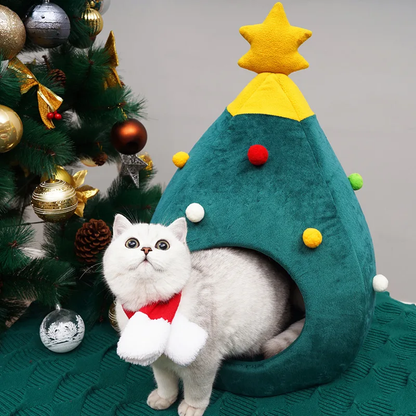 CozyTree™ — Camita Árbol de Navidad para Gatos